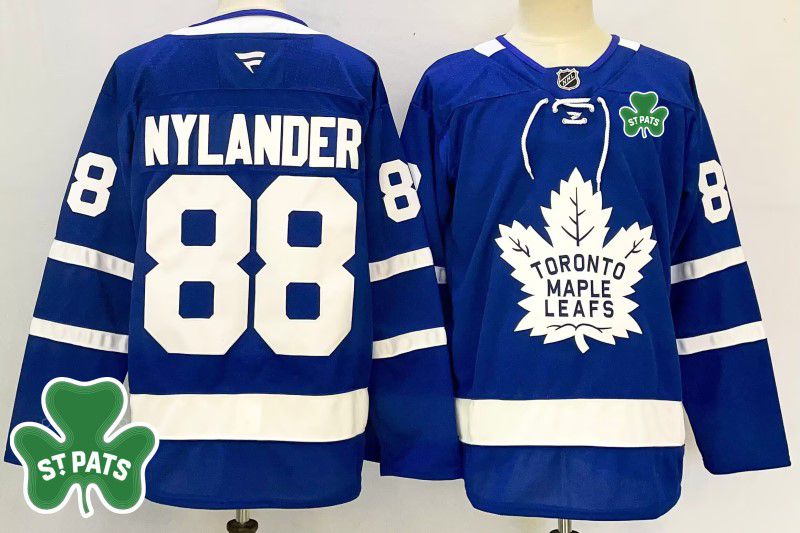 Men Toronto Maple Leafs #88 Nylander Blue Fanatics 2025 NHL Jersey style 3